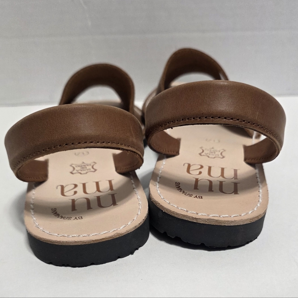 Numa By Spanians Brown Leather Sandals Sz 37 - Picture 3 of 9